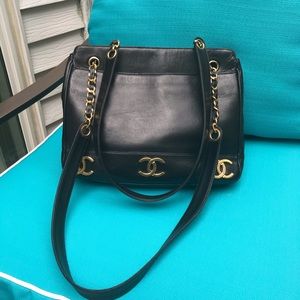 Chanel Handbag | Black Leather Handbag